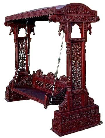 Wooden Jali Zula (Teak Mahogany Finish)
