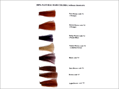 100% Natural Hair Colors