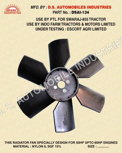 Tractor Radiator Fan By D. S. AUTOMOBILE INDUSTRIES