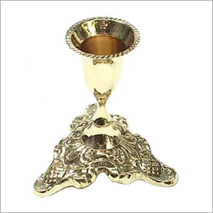 Candle holder with Brass castd base