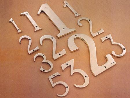 WALL FITTINGS - HOLLOW NUMERALS