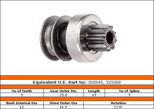 SELF STARTER DRIVE - BENDIX