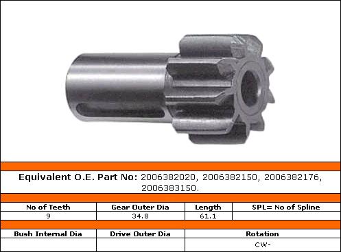 SELF STARTER DRIVE- BOSCH