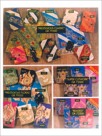 ASSORTED DESIGNS (GROUP DESIGNS) - VELVET BASE WITH NEEDLE ART EMBROIDERY