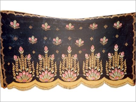 VELVET BASE WITH BEADED EMBROIDERY DECORATIVE WALL HANGING