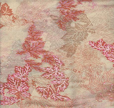 BEADED EMBROIDERY ON PRINTED CHIFFON