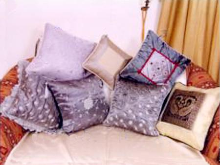 Cushion Covers - Polyester, 16-20 Inches, Silver | Embroidered Pattern, Soft Comfort, Zipper Closure, Durable Fabric