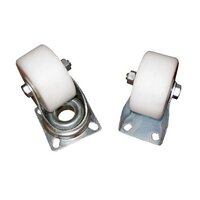 White And Silver Twin Wheel Caster Light