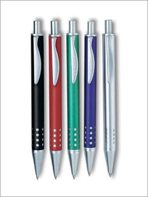 Button Press Gripper Ball Pens - Plastic Metal, 145mm, Black Ink | Ergonomic Grip, Smooth Writing, Durable Design, Button Action