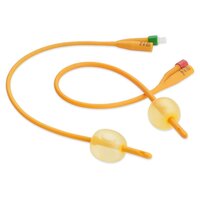 Foley Balloon Catheter - Rubber Material, Orange Color Code | Flexible Design For Easy Urinary Drainage, Infection-resistant