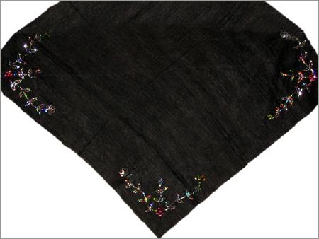 Multi Coloured Sequins with Corner - Sequins Fabric, Varied Sizes, Black | Elegant Design, Durable, Lightweight, Cut-Out Edge
