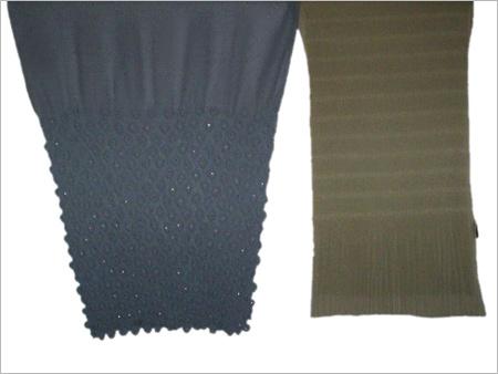 Polyester Georgette Pleated Scarf