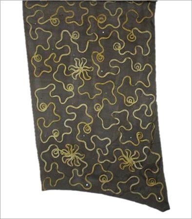 Nylon Net with Ribbon Embroidery