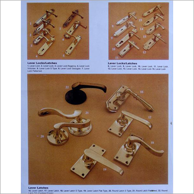 Door Lever Handles - Brass Varied Dimensions Gold | Elegant Design Durable Polished Finish Secure Grip