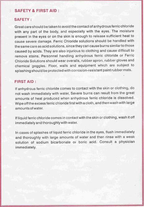 Safety and First Aid