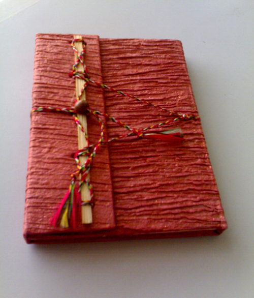 Tie-up, handmade paper journal