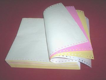 IV- PART CONTINUOUS FORMS(CARBONLESS ON COLOR PAPER)