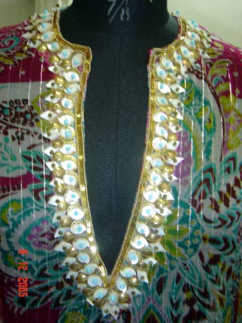 Cotton Kurta With Sequence and Bead Work