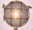 Brass caged Round ceiling lamp