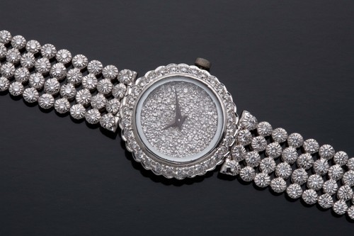 Ladies Watch With Full Diamond Belt
