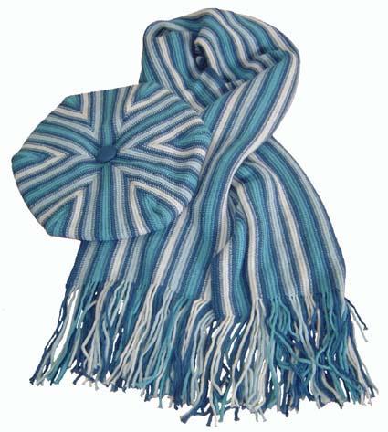 Knitted Scarf and Cap Sets