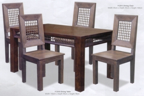 indian handcrafted dining sets with four chairs