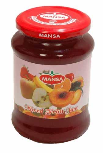 Fruit Jams Packed in glass Bottles