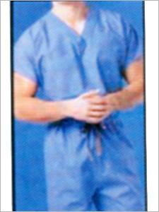 Scrub Suites - Cotton/Terry-cot/Casement, Sizes M-XL, Blue/Green | Color-Coded Neck Trim, Breathable, Durable, Lightweight