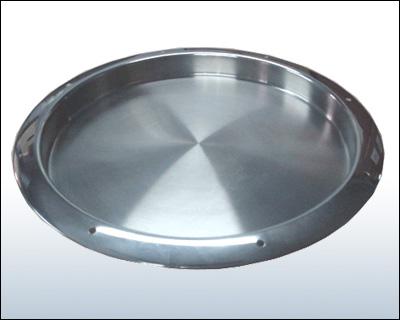 Bar Tray With Rim - Stainless Steel, 12 Inch Diameter, Polished Finish, Spill Resistant, Sturdy Rim