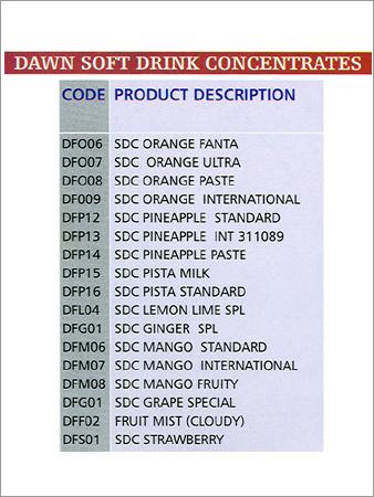 Soft Drink Concentrates