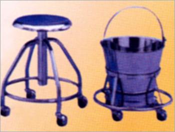 Revolving stool with wheels Kick bucket