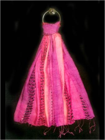 Designer Silk Stole - Tussar Dyed