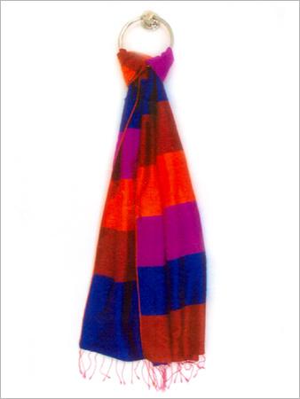 Designer Silk Stole - Dupion four colour