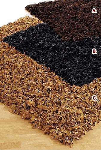 Leather Shaggy rug