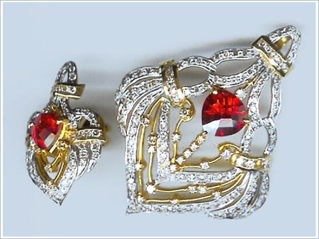 Diamond Studded Gold Jewellery