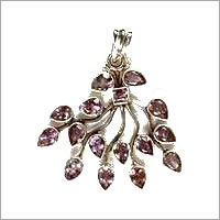 Silver Jewelery studded with semi-precious stones