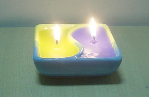 CERAMIC WITH CANDLE VOTIVES