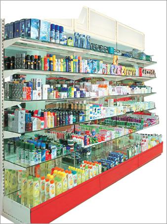 Wall Unit With Glass Shelves