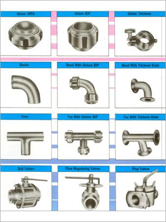 Valves: Hygienic SS Valves Fittings Pumps & Filters Piping Erection