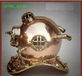 Brass made diving helmet