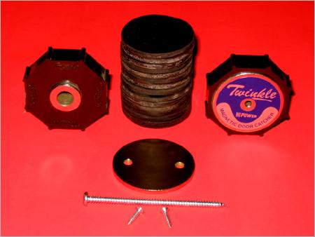 Magnet Door Holder - Metal, Rubber, Black Finish | Strong Hold, Easy Install, Quiet Operation