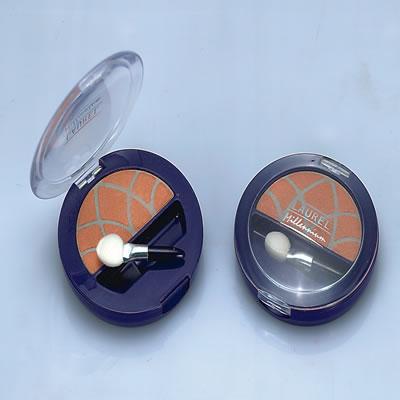 Eye Shadow - Plastic, 2cm Diameter, Peach, Two Shades | Sponge Tip Applicator, Pigmented Formula, Vibrant Shades, Easy Blending
