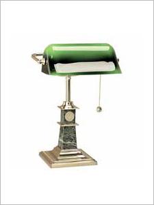 Gold Plated Marble - Marble Base 18 Inch Green Shade | Elegant Design Adjustable Light Durable Metal & Glass