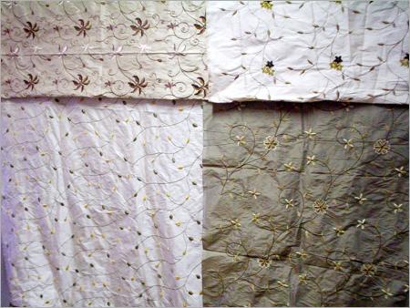 Velvet Embroidered Silk Fabric