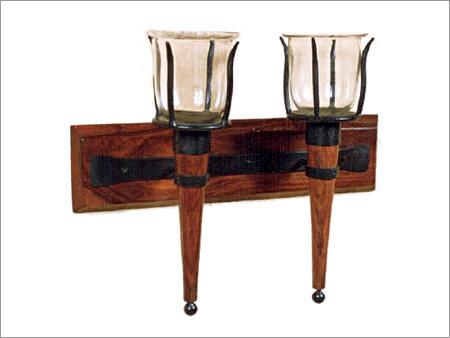 Two Cone Wall Candle Holder