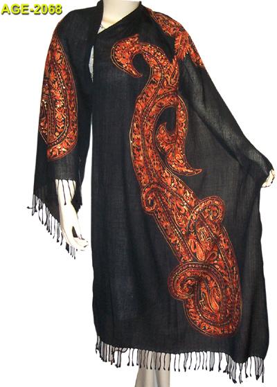 Embroidered Kashmir Shawl