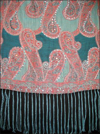 Embroidered Wool Jamawar Shawl