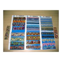 Handmade Stone Borders - Stone Material, Custom Size, Multicolor, Embroidered Pattern | Attractive Print, Captivating Look, Light Weight, Seamless Stitching