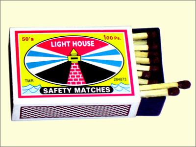 Card Board Light House Safety Matches