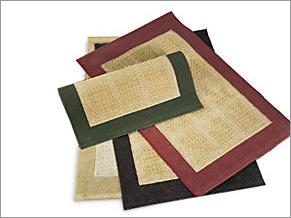 Jute Rugs with Cotton Fabric Border